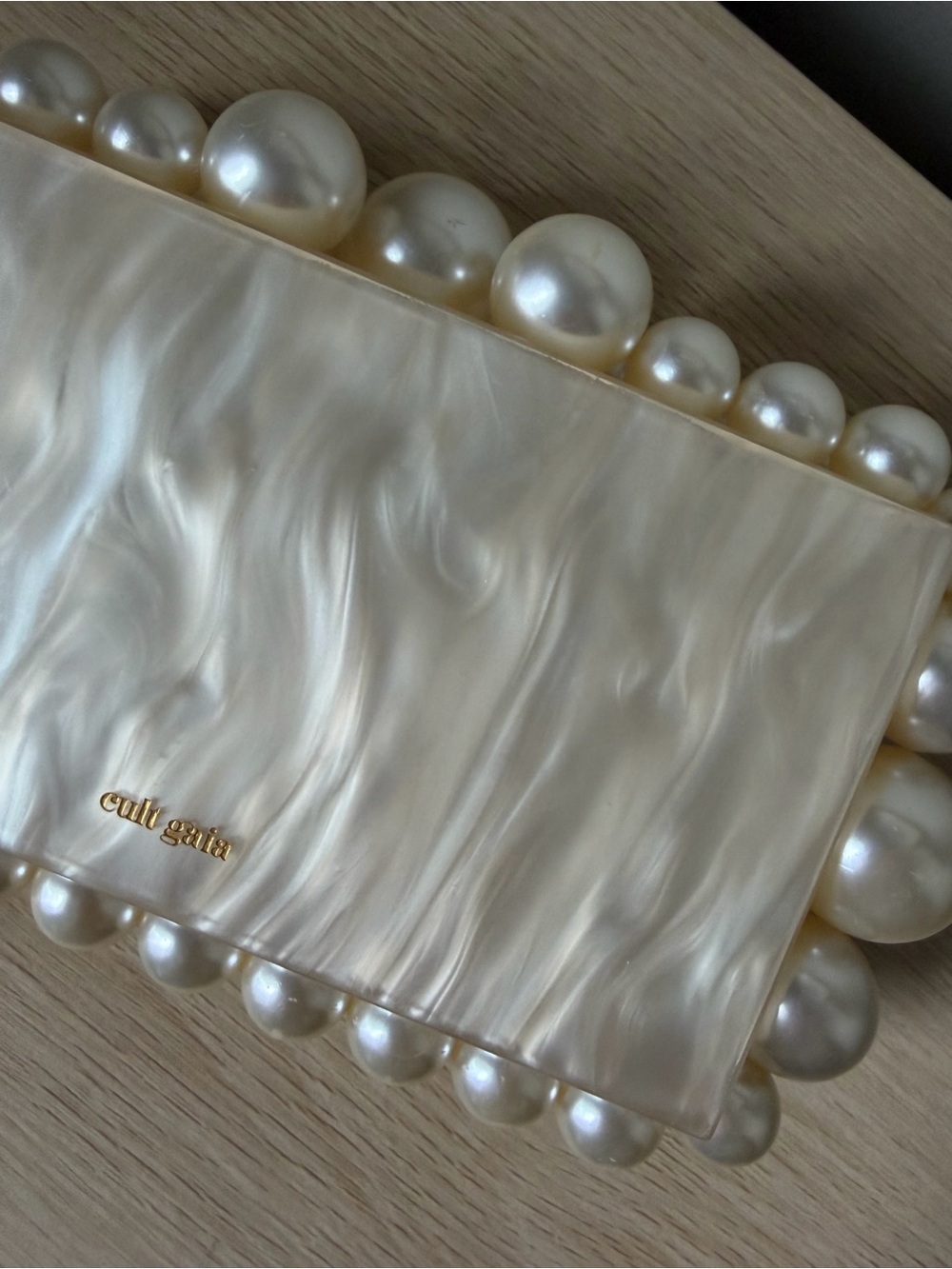 Cult Gaia Eos Box Clutch in Pearl - Picture 9 of 16